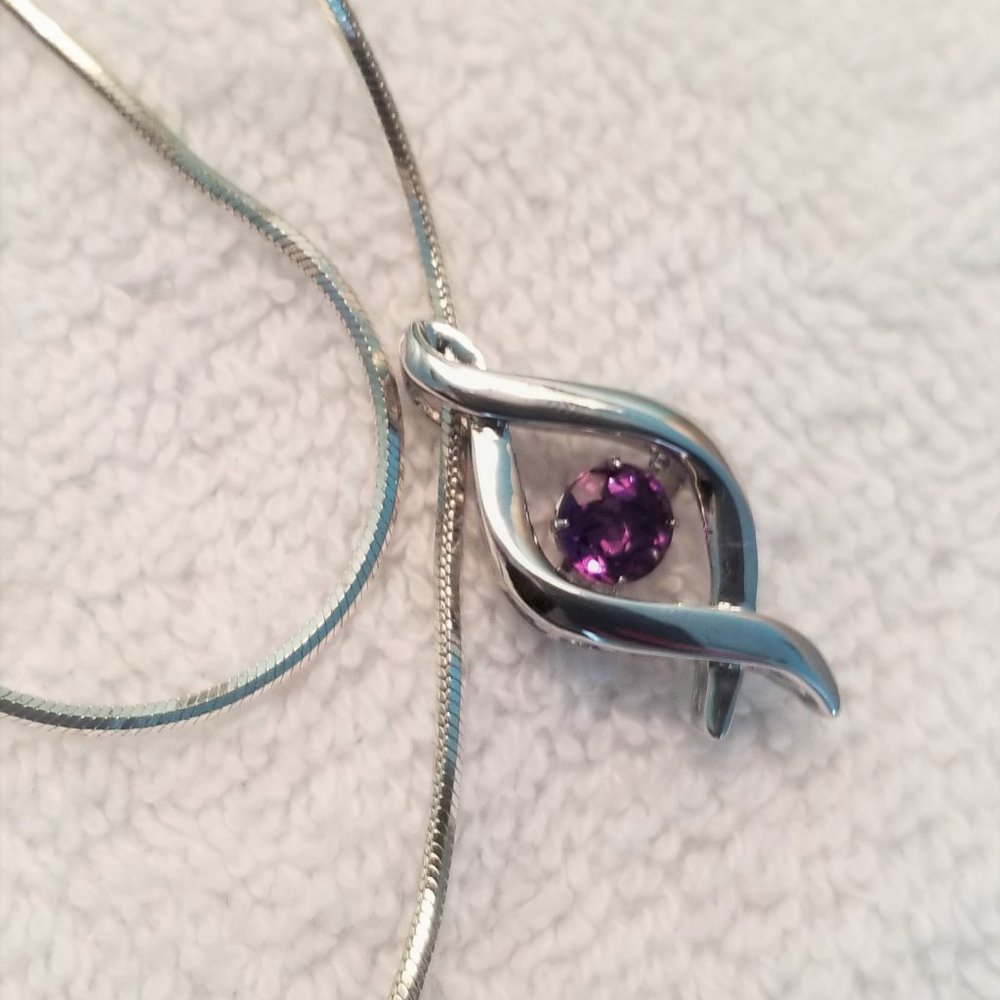 "Floating" Amethyst necklace from Kay Jewelers